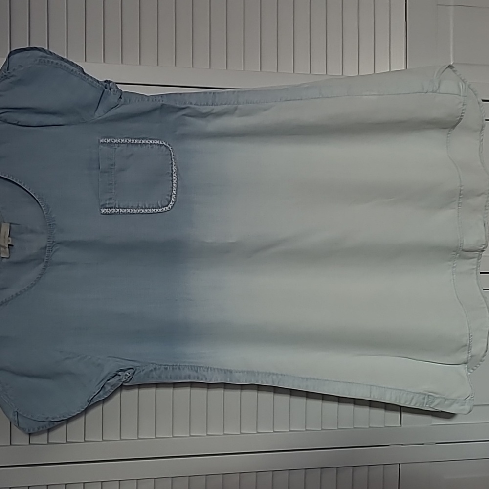 laju Los Angeles Denim Look Ombre Tencel Dress sz M